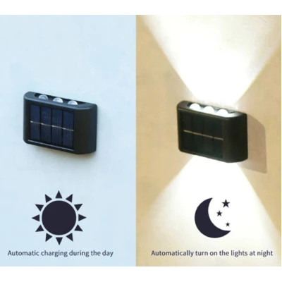 Lampa solara de perete lumina sus/jos 6 LED IP 65 impermeabila LY 002