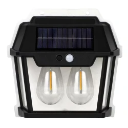 Lampa Solara de Perete Q D1522 Cu 2 becuri LED pentru exterior cu senzor de miscare si lumina