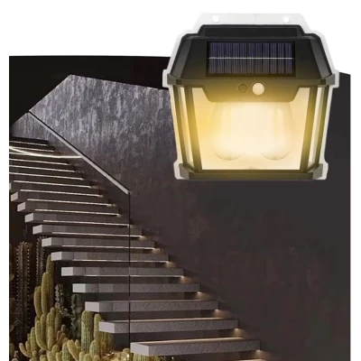 Lampa Solara de Perete Q D1522 Cu 2 becuri LED pentru exterior cu senzor de miscare si lumina