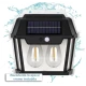 Lampa Solara de Perete Q D1522 Cu 2 becuri LED pentru exterior cu senzor de miscare si lumina