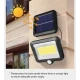 Lampa solara de perete Sl F120 6 x COB LED putere 25W 5000K cu panou solar senzor miscare Neagra