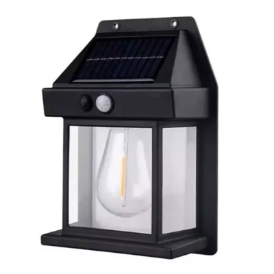 Lampa solara de perete tip bec clasic cu senzor de miscare fara fir LED 3W