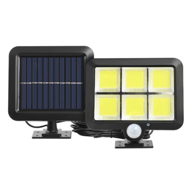 Lampa solara LED 120COB F120 senzor de miscare 40W cu 6 casete