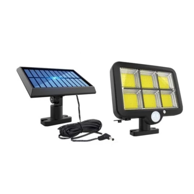 Lampa solara LED 120COB F120 senzor de miscare 40W cu 6 casete
