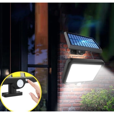 Lampa solara LED 120COB F120 senzor de miscare 40W cu 6 casete