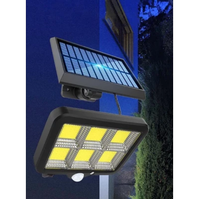 Lampa solara LED 120COB F120 senzor de miscare 40W cu 6 casete