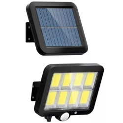 Lampa solara LED 120COB F120 senzor de miscare cu 8 casete