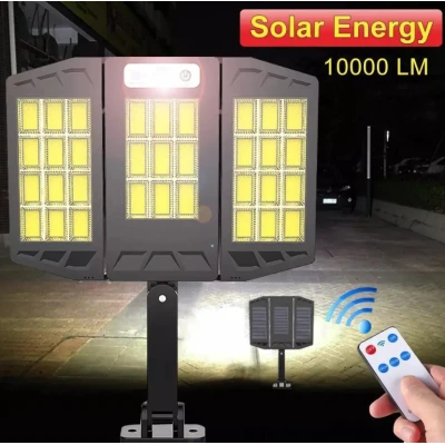 Lampa solara LED cu senzor de miscare 10000 Lm TRIPLA COB