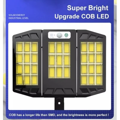 Lampa solara LED cu senzor de miscare 10000 Lm TRIPLA COB