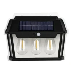 Lampa solara LED de perete cu 3 becuri Senzor de miscare Andowl Q D1640