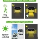 Lampa solara LED de perete cu 3 becuri Senzor de miscare Andowl Q D1640