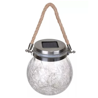 Lampa Solara LED tip borcan Q TL60 lumina colorata si maner