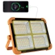 Lampa solara portabila de lucru functie incarcator 336 Leduri reincarcabila 500W temperatura 6500K Portocalie