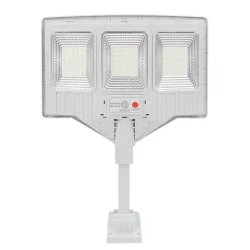 Lampa solara stradala cu telecomanda JG 703 cu 3 casete 108 LED 6000K senzor de miscare 100W
