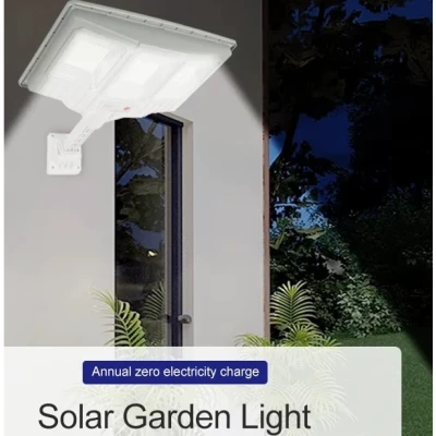 Lampa solara stradala cu telecomanda JG 703 cu 3 casete 108 LED 6000K senzor de miscare 100W
