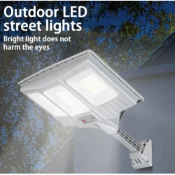 Lampa solara stradala cu telecomanda JG 712 cu 12 casete 108 LED 6000K senzor de miscare 200W
