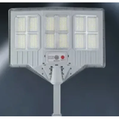 Lampa solara stradala cu telecomanda JG 712 cu 12 casete 108 LED 6000K senzor de miscare 200W