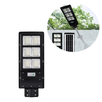 Lampa solara stradala JORTAN LED 300W cu panou fotovoltaic cu 6 casete