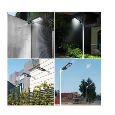 Lampa solara stradala JORTAN LED 300W cu panou fotovoltaic cu 6 casete