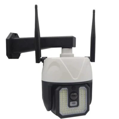 Lampa solara tip camera supraveghere falsa CCTV cu senzor si 2 antene
