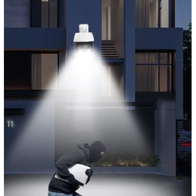 Lampa solara tip camera supraveghere falsa CCTV cu senzor si 2 antene