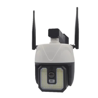 Lampa solara tip camera supraveghere falsa CCTV cu senzor si 2 antene