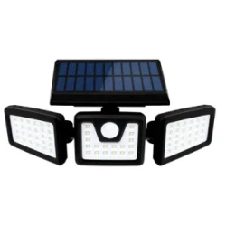 Lampa Solara Tripla cu Panou Solar Incorporat 74 LED SMD Reglabila 360 grade FL 1725A