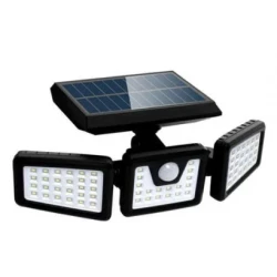Lampa Solara Tripla cu Panou Solar Incorporat 74 LED SMD Reglabila 360 grade FL 1725A