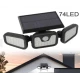 Lampa Solara Tripla cu Panou Solar Incorporat 74 LED SMD Reglabila 360 grade FL 1725A