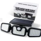 Lampa Solara Tripla cu Panou Solar Incorporat 74 LED SMD Reglabila 360 grade FL 1725A