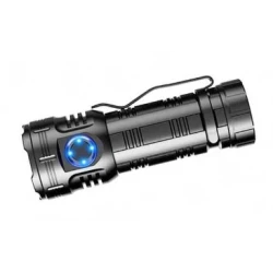 Lanterna compacta de aluminiu BL F82 cu 8 LED XPG magnet si clips incarcare USB acumulator 26650 Lumina Rosie SOS