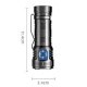 Lanterna compacta de aluminiu BL F82 cu 8 LED XPG magnet si clips incarcare USB acumulator 26650 Lumina Rosie SOS