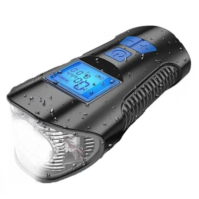 Lanterna de Bicicleta FY317 cu Claxon si Kilometraj DIGITAL