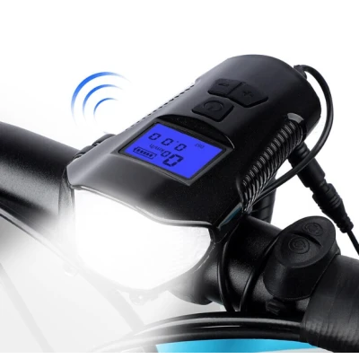 Lanterna de Bicicleta FY317 cu Claxon si Kilometraj DIGITAL