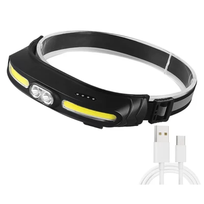 Lanterna de cap 5 moduri de functionare CH500 lumina alba si rosie incarcare USB 400lm