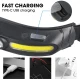 Lanterna de cap 5 moduri de functionare CH500 lumina alba si rosie incarcare USB 400lm