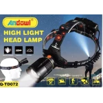 Lanterna de cap Andowl Q TD072 puternica cu LED neagra reincarcabila