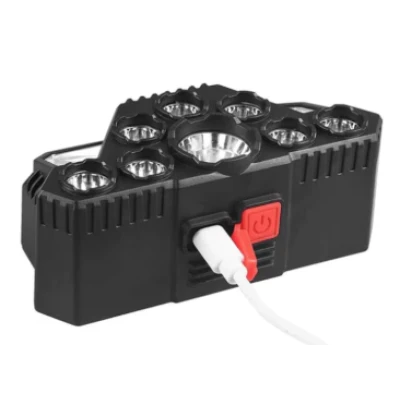 Lanterna de cap CL T28 cu 8 LED si 20 SMD reincarcabila prin USB