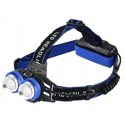 Lanterna de cap cu 2 Led-uri si 4 moduri de iluminare