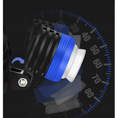 Lanterna de cap cu 2 Led-uri si 4 moduri de iluminare