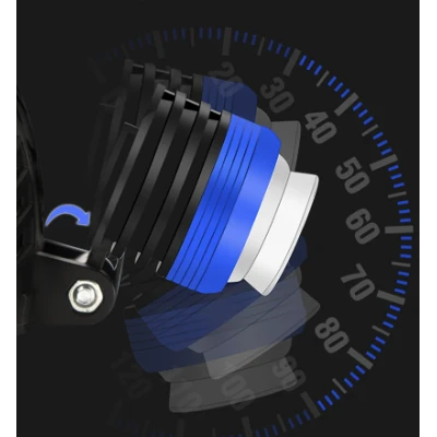 Lanterna de cap cu 2 Led-uri si 4 moduri de iluminare