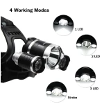 Lanterna de cap cu 3 LED reincarcabila R3000