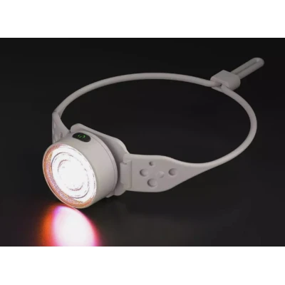 Lanterna de Cap G25 Frontala LED Alb si Color Banda Flexibila USB C