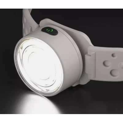 Lanterna de Cap G25 Frontala LED Alb si Color Banda Flexibila USB C