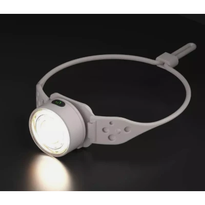Lanterna de Cap G25 Frontala LED Alb si Color Banda Flexibila USB C