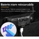 Lanterna de cap LED W689 3 sursa 3 x XPE COB profesionala acumulator 1200mah senzor miscare lumina rosie alb galben
