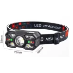 Lanterna de cap profesionala cu senzor si incarcare USB LED 10W 5 LED