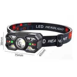 Lanterna de cap profesionala cu senzor si incarcare USB LED 10W 5 LED