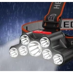 Lanterna de cap T26 cu 7 LED si 4 moduri iluminare USB