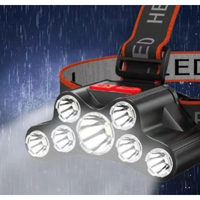 Lanterna de cap T26 cu 7 LED si 4 moduri iluminare USB